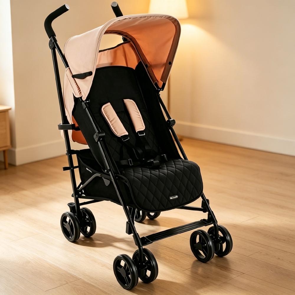 Lightweight Stroller for Baby to Toddler (Birth-4 Years, up to 22kg), Compact Umbrella Fold, Travel Buggy in Pink [Plus A Free Gift]