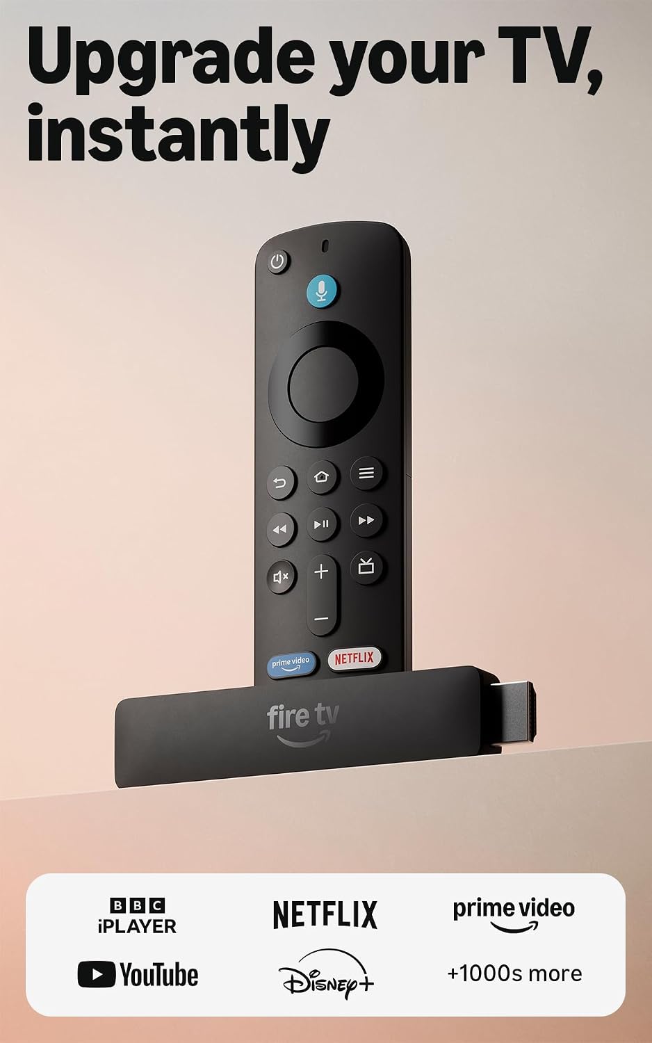 VEN-Amazon Fire TV Stick HD (newest gen), free & live TV, Alexa Voice Remote, powered by the TV, effortless setup, find TV programmes faster with Alexa+