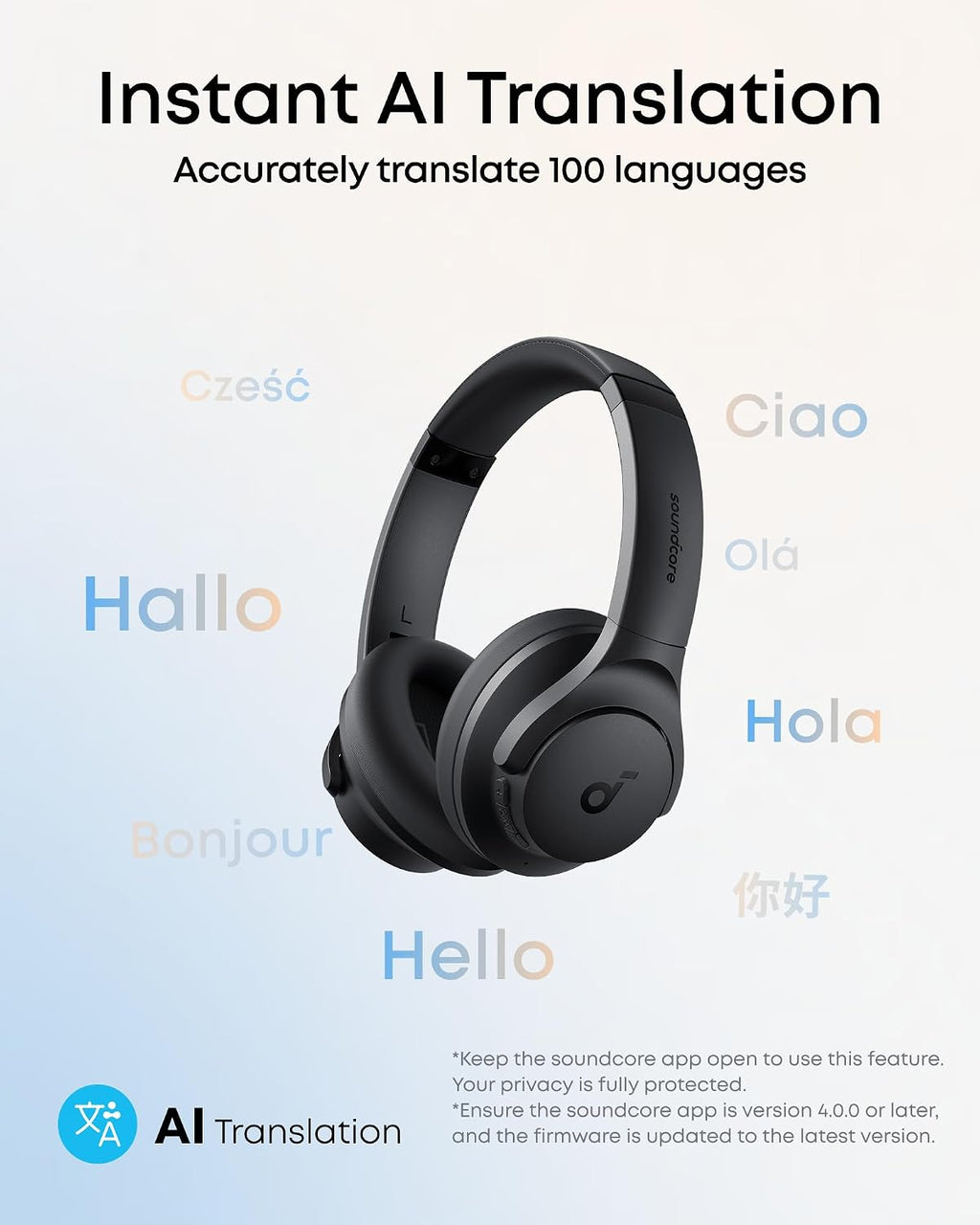 VEN-soundcore Anker Q20i, Hybrid Active Noise Cancelling Foldable Headphones