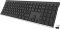 VEN-2.4G Wireless Keyboard Stainless Steel Ultra Slim Full Size Keyboard with Numeric Keypad for Computer/Desktop/PC/Laptop/Surface/Smart TV and Windows 11/10/ 8 Built in Rechargeable Battery