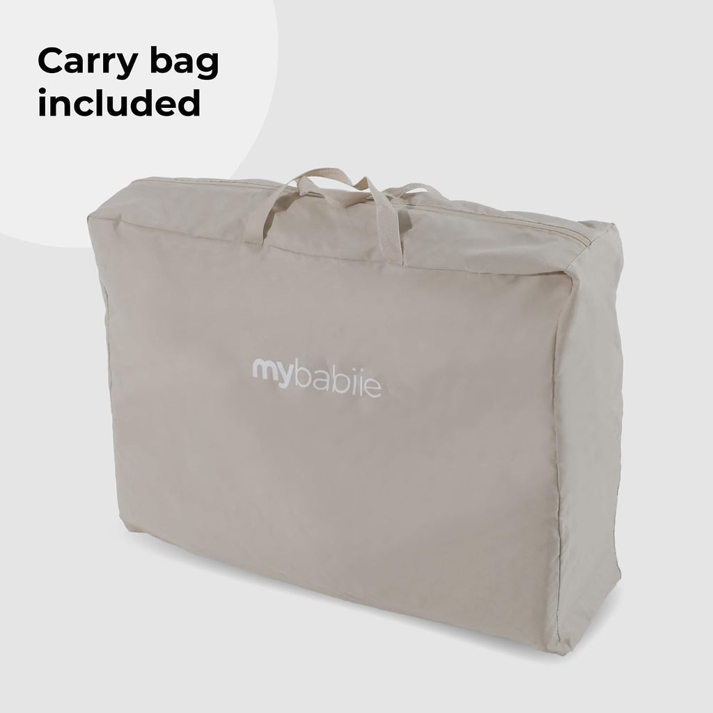 My Babiie MBTC3 Air-Light 3-in-1 Travel Cot, Bassinet, Playpen - Lightweight, from Birth to 15kg, Foldable, Travel Bag, Padded Mattress, Mesh Sides - Ivory