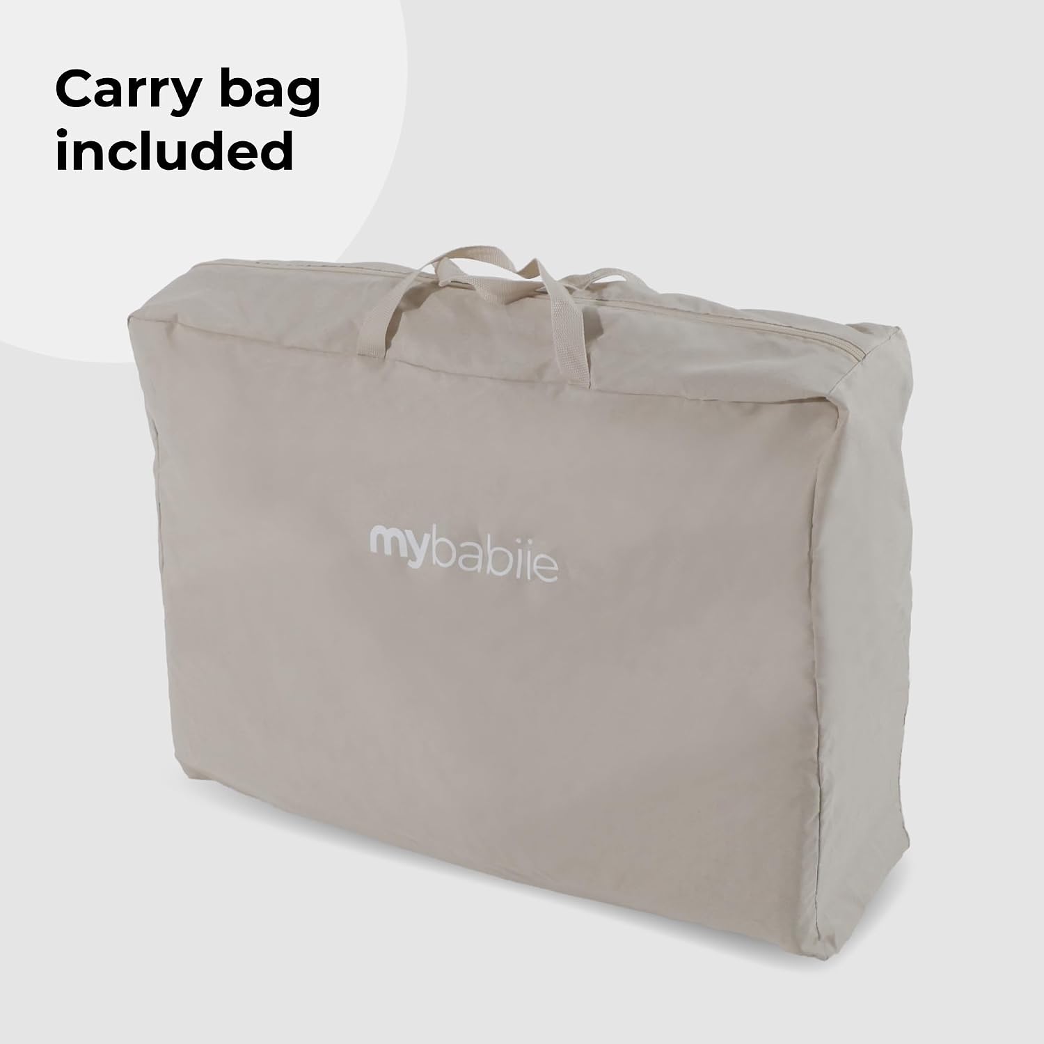 My Babiie MBTC3 Air-Light 3-in-1 Travel Cot, Bassinet, Playpen - Lightweight, from Birth to 15kg, Foldable, Travel Bag, Padded Mattress, Mesh Sides - Ivory