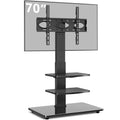 RFIVER Freestanding Floor TV Stand for 32-70 inch TVs up to 50kg, Black