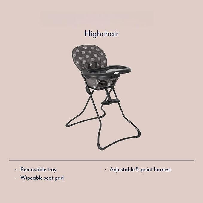 Adjustable Luxury Highchair - Ultra Lightweight (5.4kg) & Compact Fold | Space-Saving Design, Stands Alone When Folded [Plus A Free Gift]