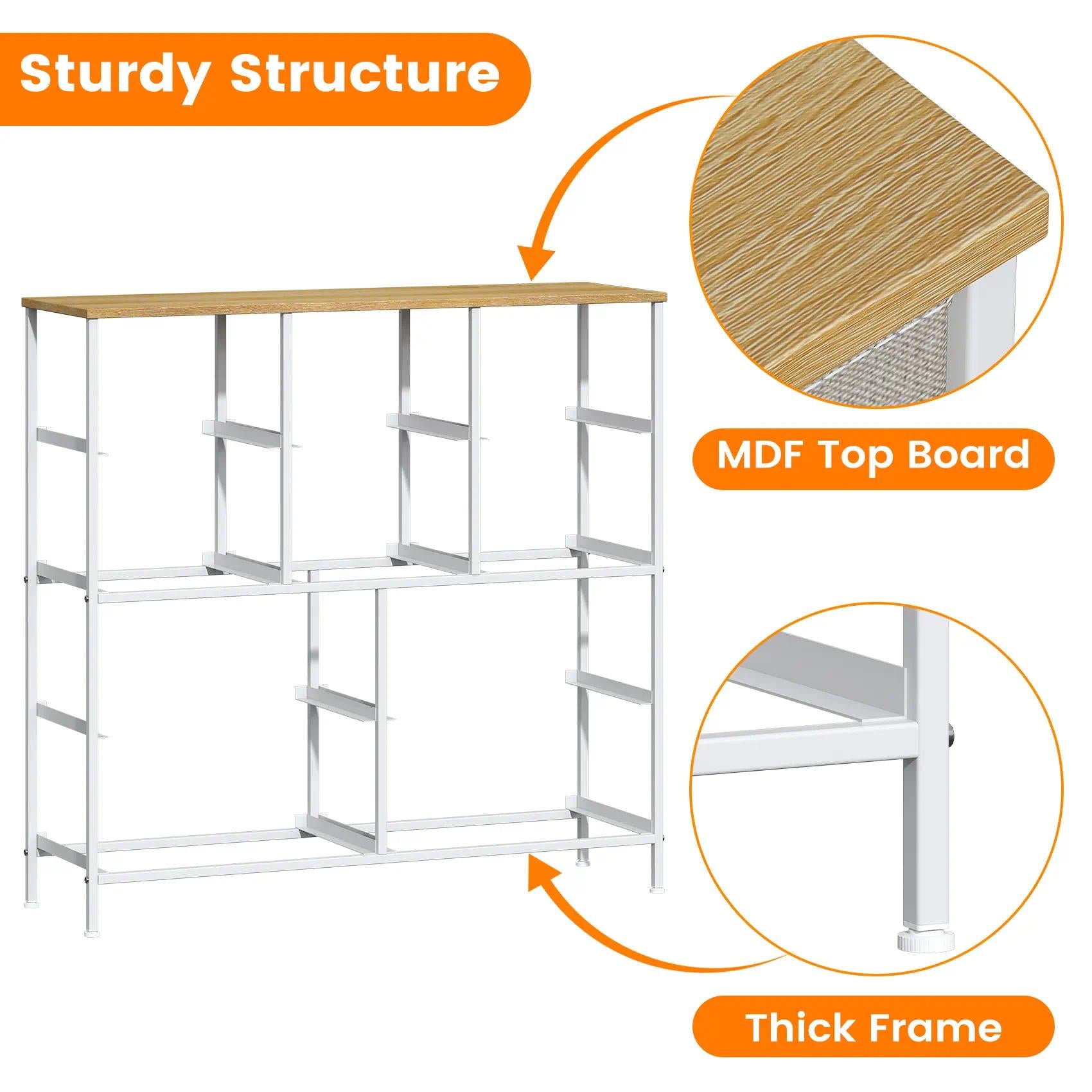 `10‑Drawer Fabric Storage Tower Dresser, Anti‑Tip Safe Chest of Drawers with MDF Wooden Top & Robust Metal Frame, Versatile Organizer Unit for Bedroom, Living Room & Home Office`