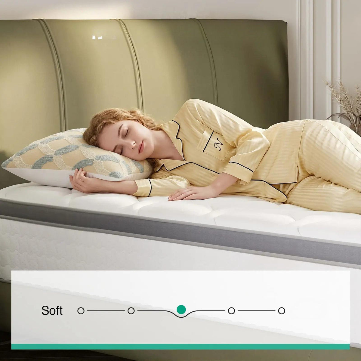 Hybrid Innerspring Mattress, 25cm Thick Comfort Bed Mattress with Cool‑Touch Breathable Cover, Pressure Relief & Motion Isolation Hybrid Mattress, Single/Double/King Size for Bedroom Guest Room