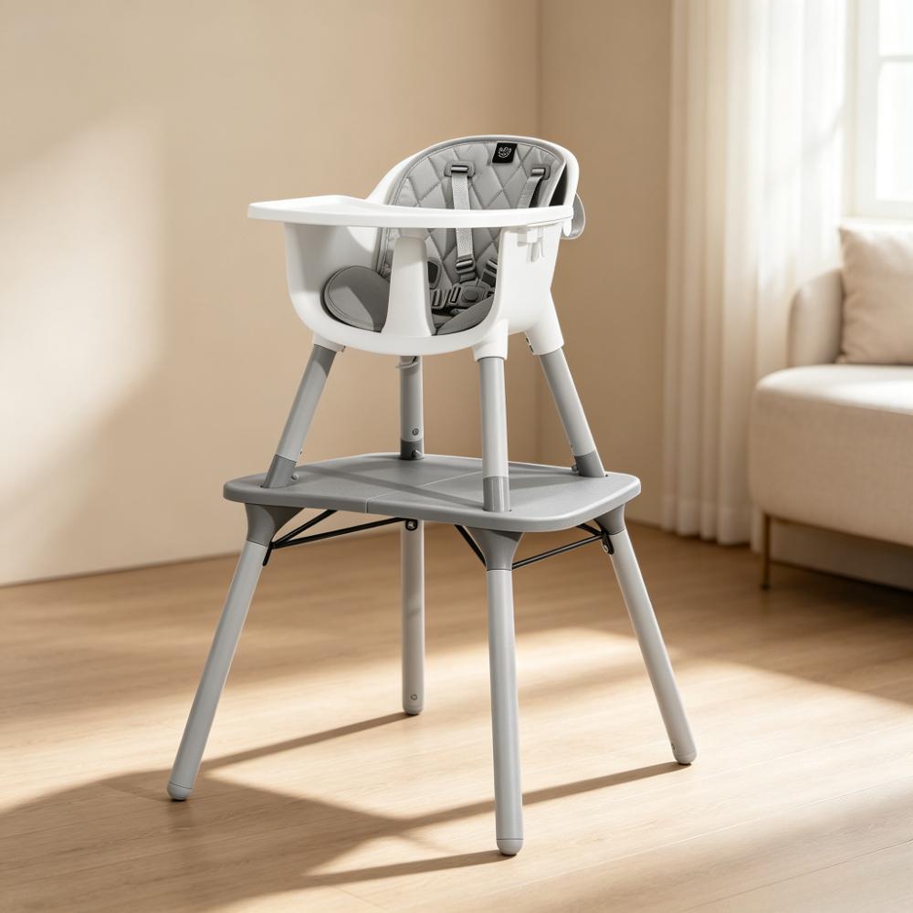 Convertible Baby High Chair 6-36 Months, Adjustable Infant Dining Seat with Removable 2-Position Tray, 5-Point Safety Harness, Easy-Clean Toddler Feeding Chair for Home & Travel [Plus A Free Gift]