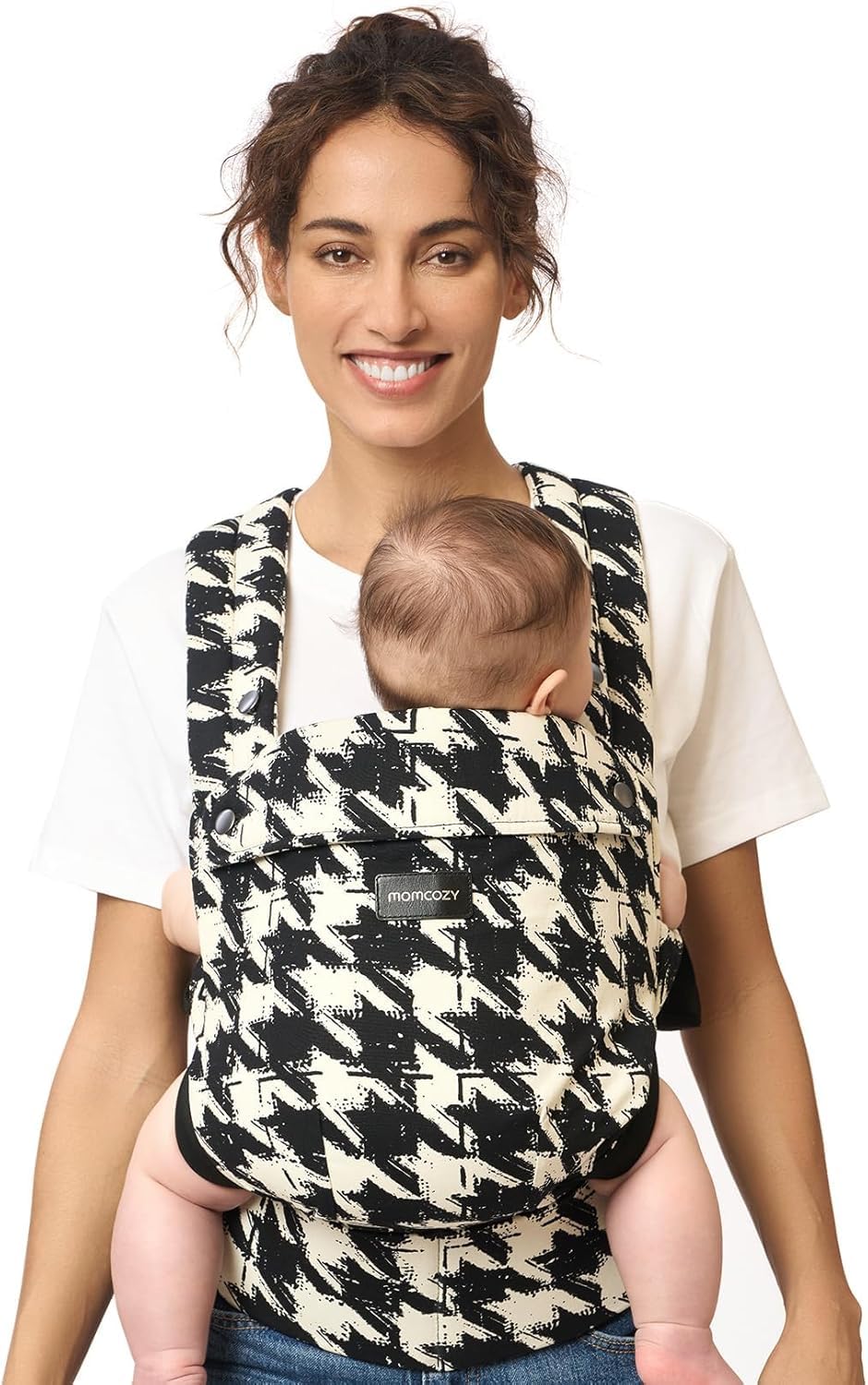 Momcozy Baby Carrier for 3-24M/3.2-20kg, Waist 64-127cm, Air Mesh-Apricot
