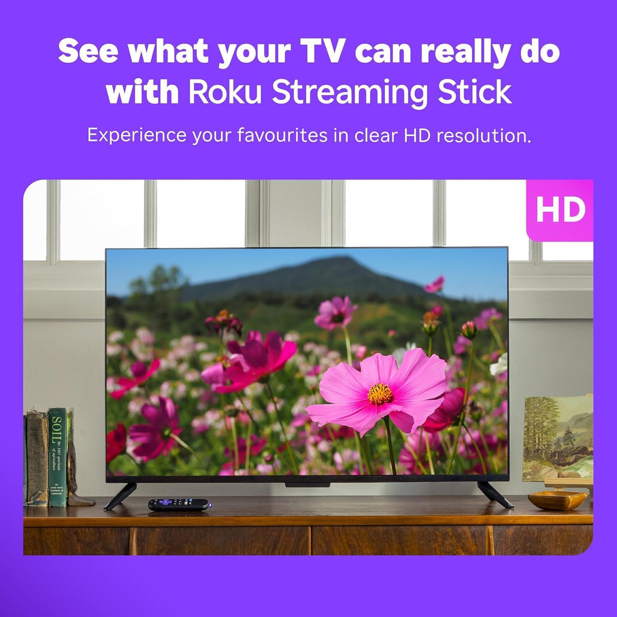 VEN-Roku® Streaming Stick™ 2025 – HD Roku Streaming Device for TV with Voice Remote – Free and Live TV