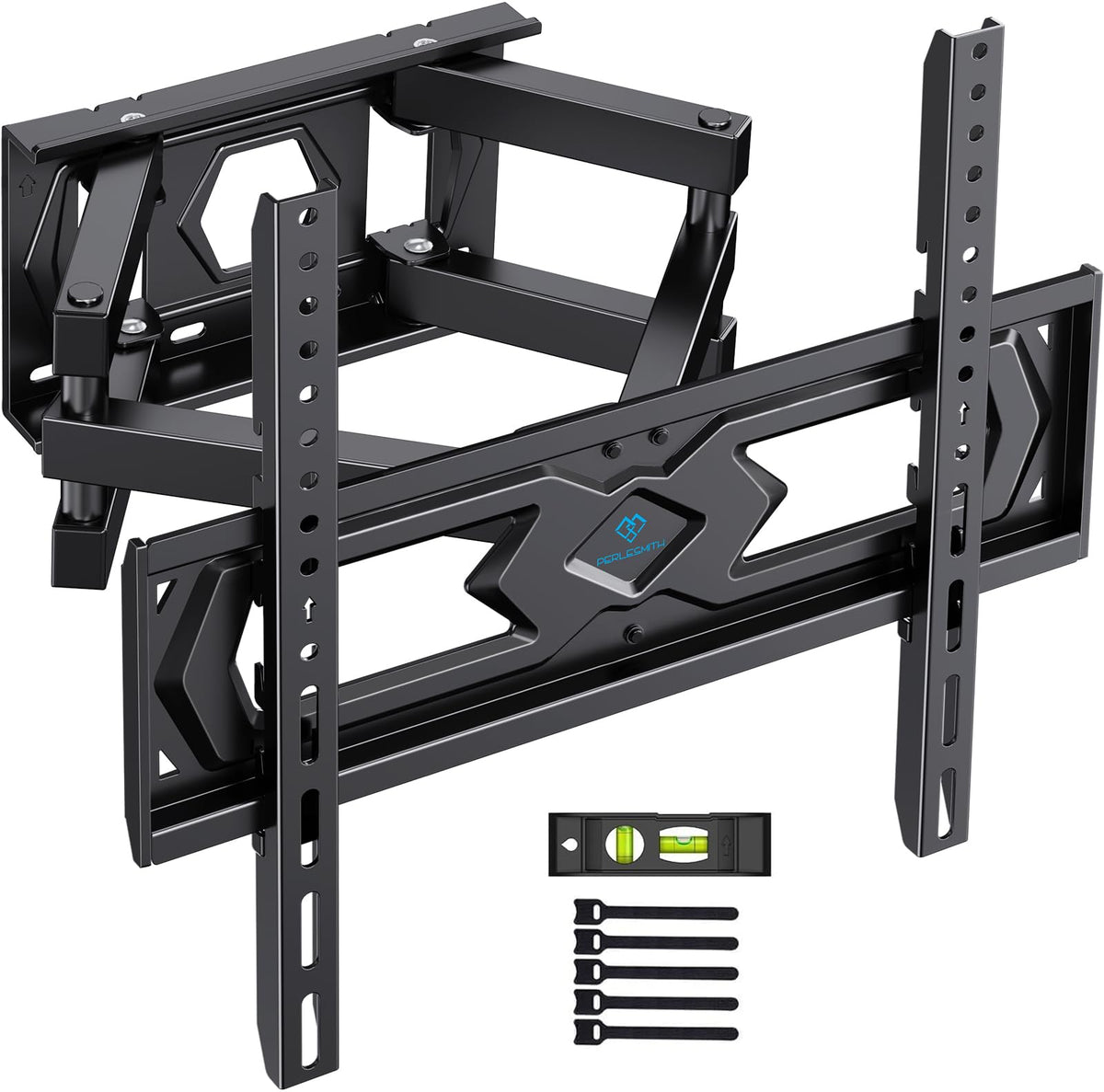 VEN-PERLESMITH TV Wall Bracket, Swivel Tilt Wall Mount for 26-70 Inch Flat & Curved TVs up to 45kg, Max. VESA 400x400mm