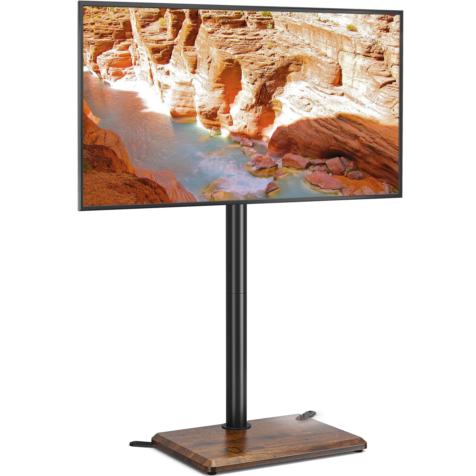 TVON TV Floor Stand for 32 to 60 inch TVs Tall TV Stand with Support Feet, Slim Corner TV Stand Height Adjustable Swivel TV Stands, Max VESA 400x400mm up to 40kg