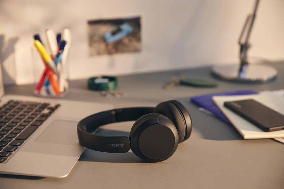 VEN-Sony WH-CH520 Wireless Bluetooth On-Ear Headphones, Lightweight Design, Up to 50 Hr Battery Life, Quick Charge, EQ, Clear Call Quality, iOS & Android, Black