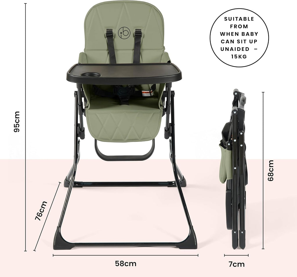 Ickle Bubba Flip Magic Fold Highchair (Sage Green)