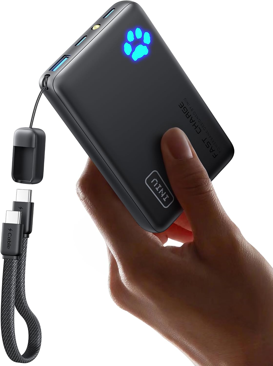 VEN-INIU 45W Fast Charging Power Bank, 40% Smaller 10000mAh Portable Charger