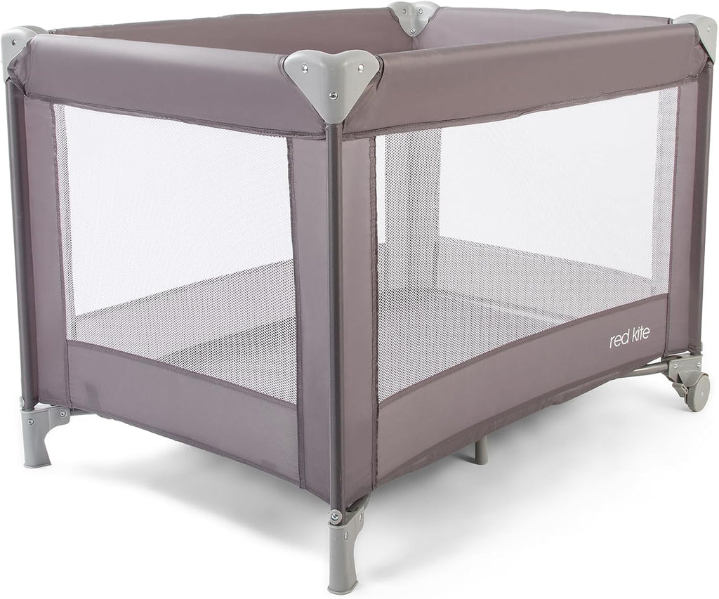 Red Kite Sleeptight Travel Cot - Grey