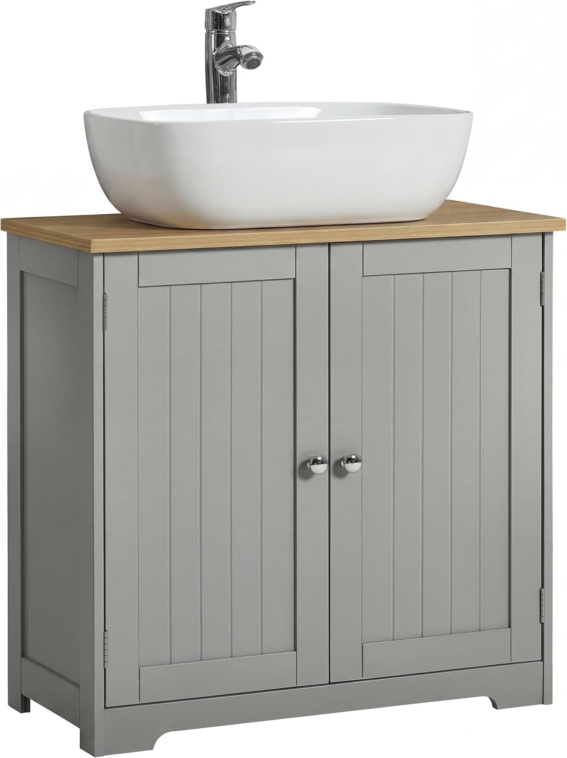 Bath Vida Priano Freestanding 2 Door Under Sink Cabinet, Grey & Oak