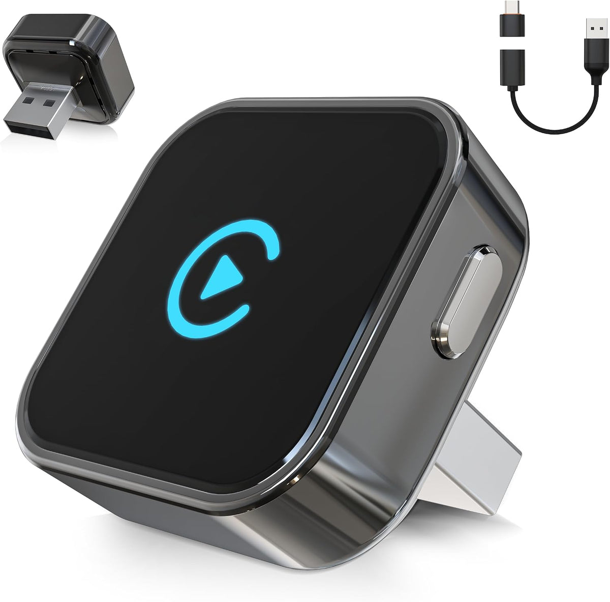 VEN-Wireless CarPlay & Android Auto Adapter 2026 Upgrade Instant 2-Phone Switch, 2-in-1 Plug & Play OTA Dongle for iPhone & Android, BT 5.3 & Dual WiFi 6, Car GPS Navigation