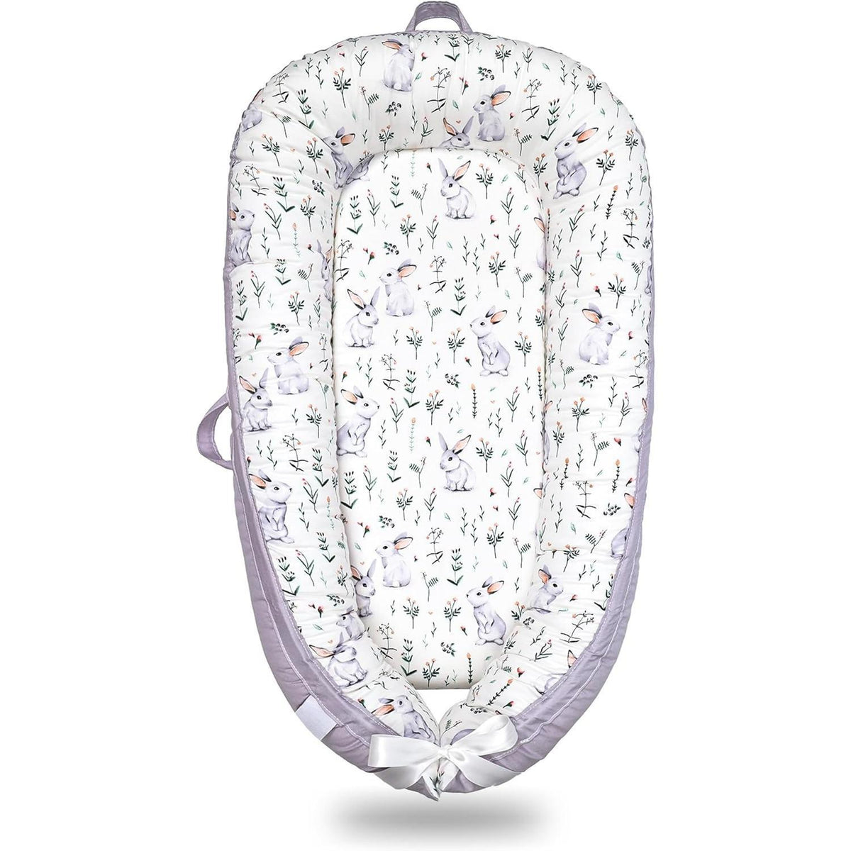 Portable Newborn Bassinet Cot – Cotton Baby Nest Lounger for Co-Sleeping, Soft Breathable Travel Sleeper for Infant 0-12 Months, Ideal Newborn Gift [Plus A Free Gift]