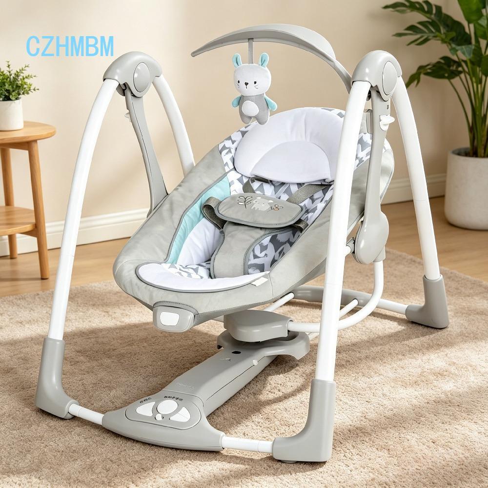 2-in-1 Portable Baby Swing for Newborns 0-9 Months with Vibration, Music & Auto Swing [Plus A Free Gift]