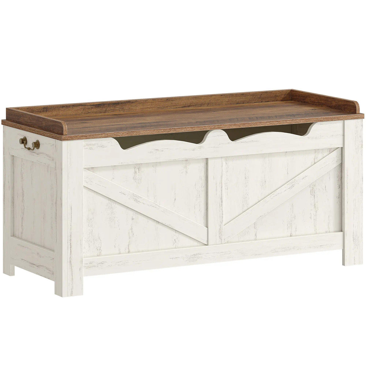 Extra‑Large Lift‑Top Storage Ottoman Bench, Wooden Storage Chest Trunk with Safety Hinges, Multifunctional Shoe Bench Cabinet for Entryway Bedroom Living Room Hallway