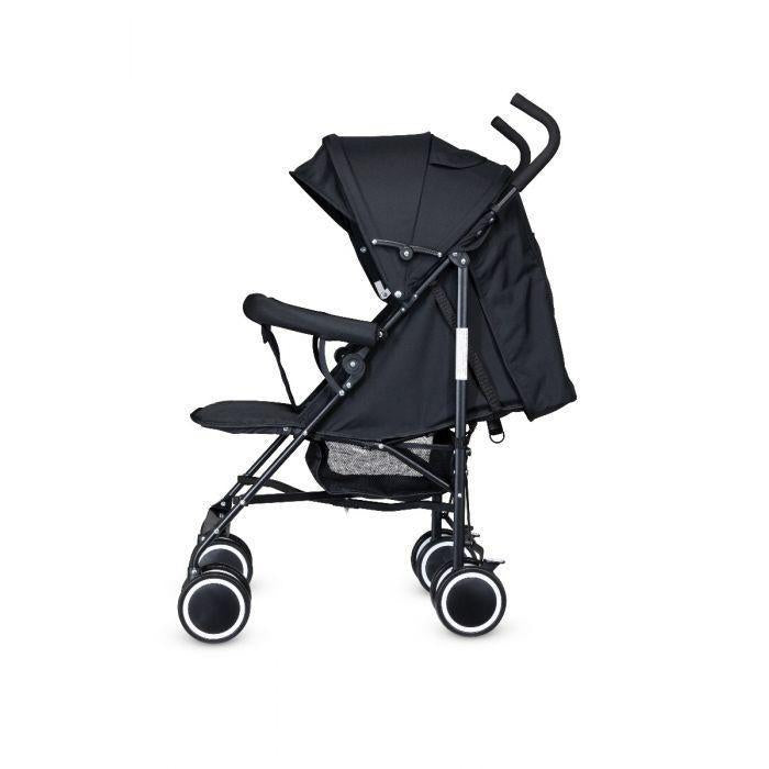 Easy Fold Baby Stroller Pushchair with One-Handed Folding, 3-Point Safety Harness, Lightweight Portable Design, Raincover Optional, Available in Black Cream Grey for Infant Toddler