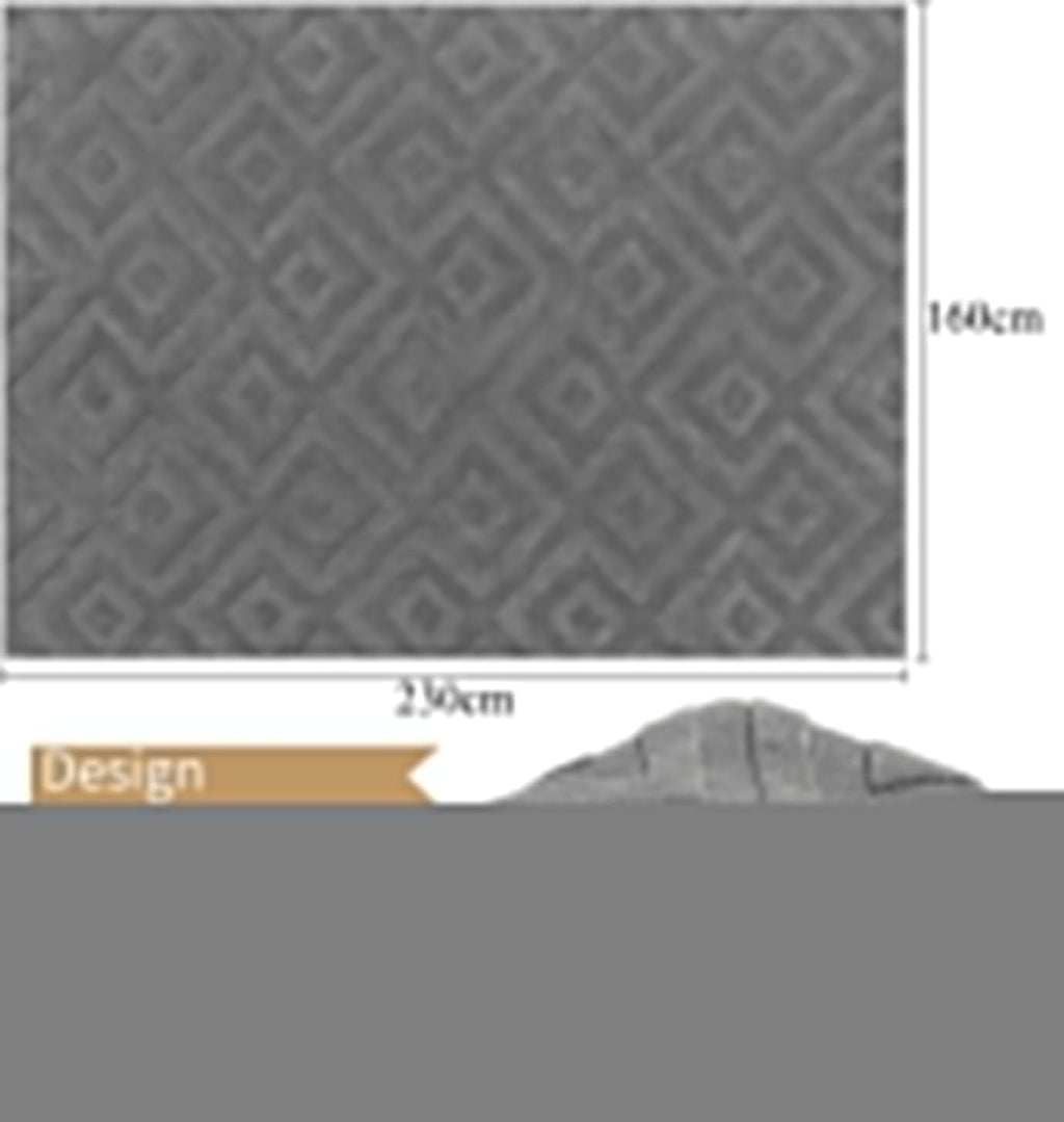 Premium Beige Washable Rug 160x230cm - Ultra Soft Short Pile & Non-Slip Backing | Modern Geometric Living Room/Bedroom/Office Carpet