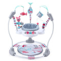 360° Rotating Stationary Baby Jumperoo Activity Center, Adjustable Height Baby Bouncer Swing Rocker with Musical Interactive Toys, Portable Play Chair Infant Play Essentials