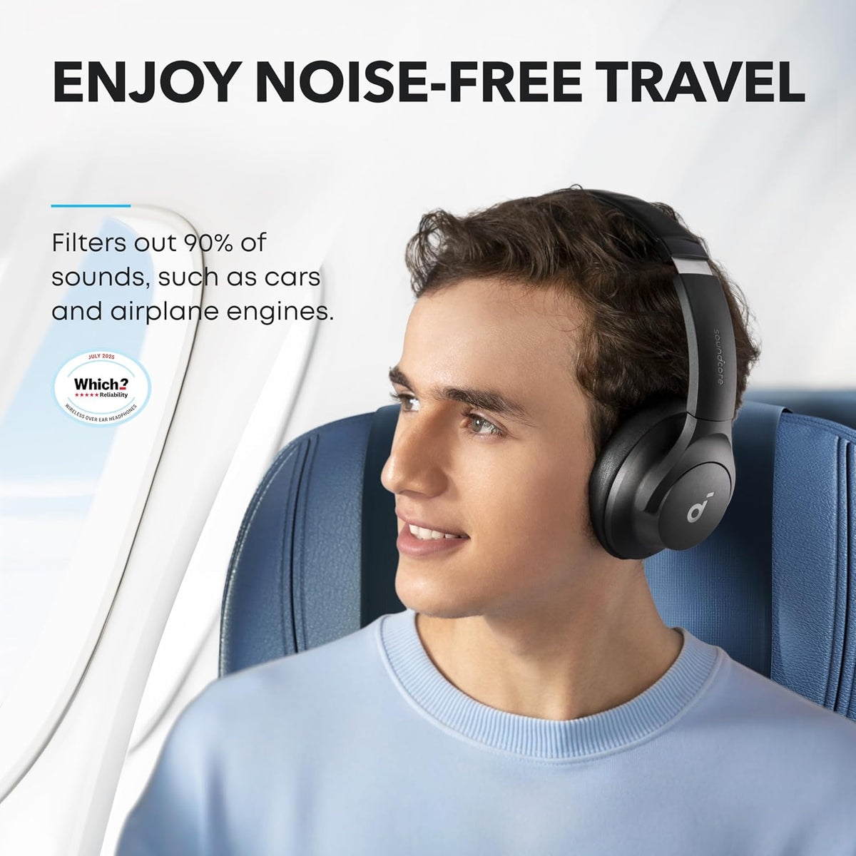 VEN-soundcore Anker Q20i, Hybrid Active Noise Cancelling Foldable Headphones