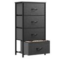 YITAHOME Chest of Drawers with 4 Drawers,Bedroom Drawers, Fabric Dresser with Wood Top,Drawer storage unit for for Bedroom, Living room, Dark Grey