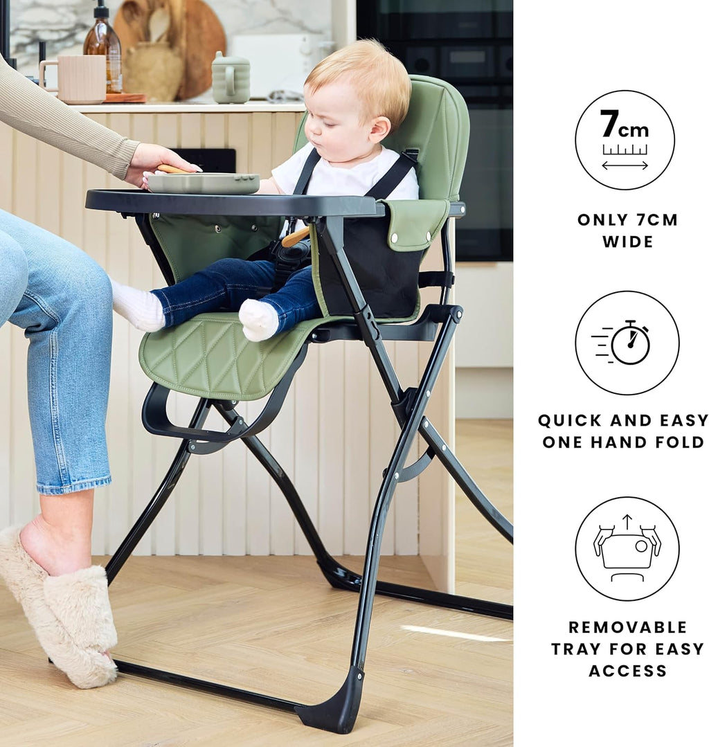 Ickle Bubba Flip Magic Fold Highchair (Sage Green)
