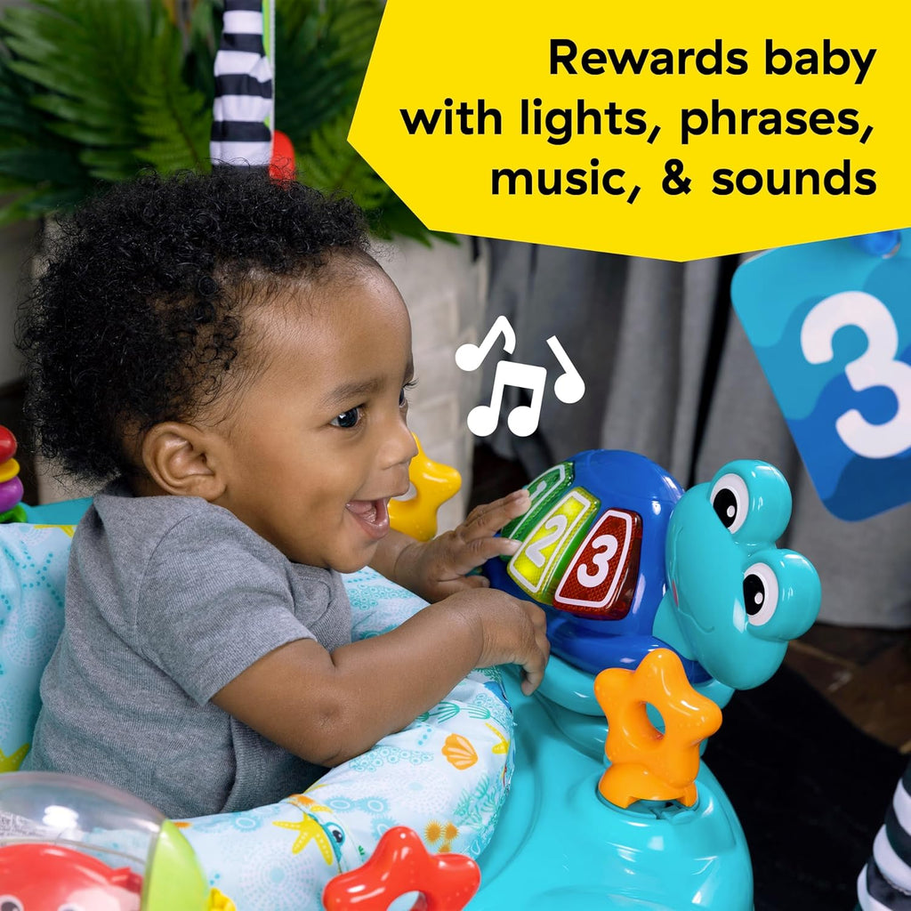 Baby Einstein, Ocean Explorers Curiosity Cove 2-in-1 Educational Activity Jumper and Floor Toy, Ages 6-12 Months