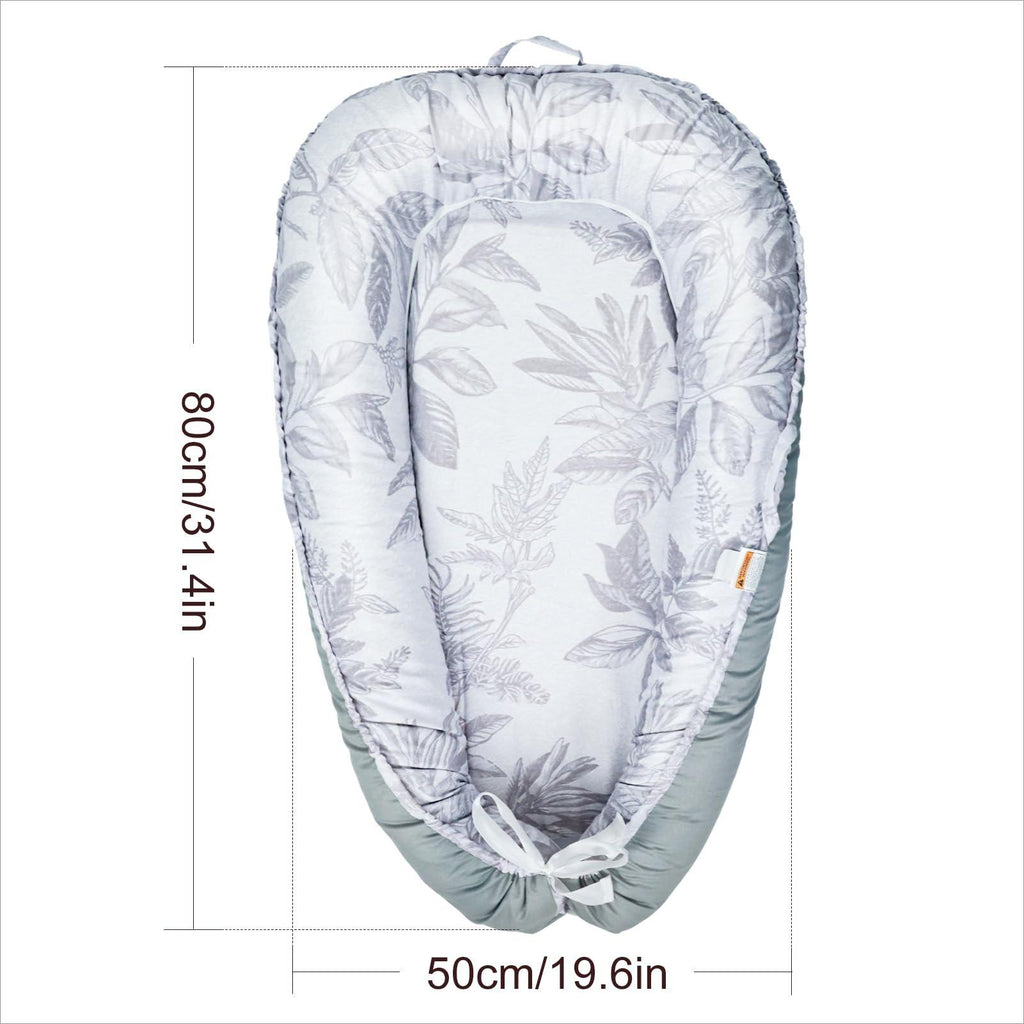 Newborn Baby Nest Sleeper, Portable Co-Sleeping Nest for 0-12 Months, Adjustable Baby Lounger with Breathable Cotton Cover, Lightweight Travel Baby Bed, Ideal Baby Gift [Plus A Free Gift]