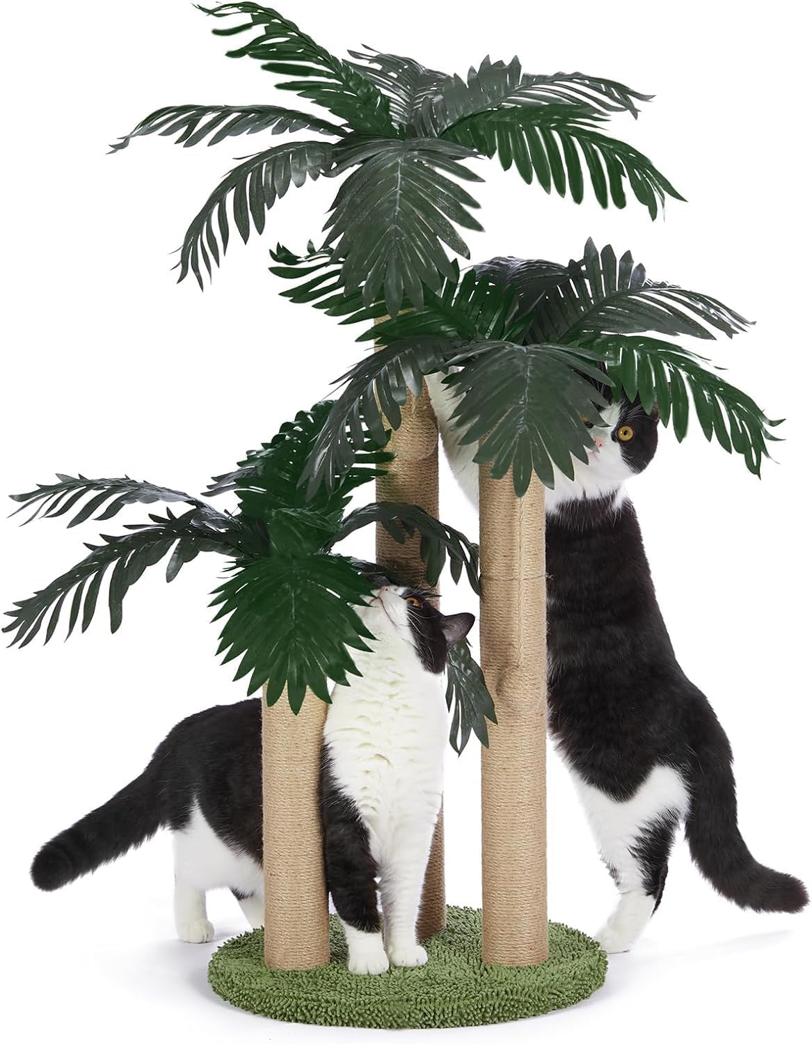 Cat Scratching Post,Cat Scratcher Tree with 3 Scratching Poles & 2 Interactive Dangling Balls,Cats Scratching Posts for Indoor Kitten & Adult Cats (Banana Tree)