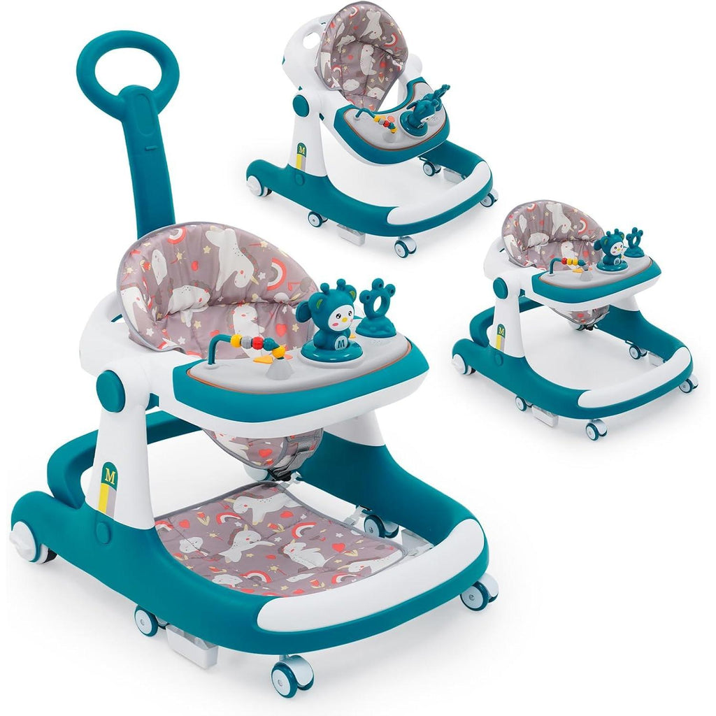 【NS】Baby Walkers for 6 Months-1 Year olds Girls Boys,3in1 Multi-Function Anti-Rollover Toddler Walker/Push Along Walker/with Wheels and Brake and Push Handle