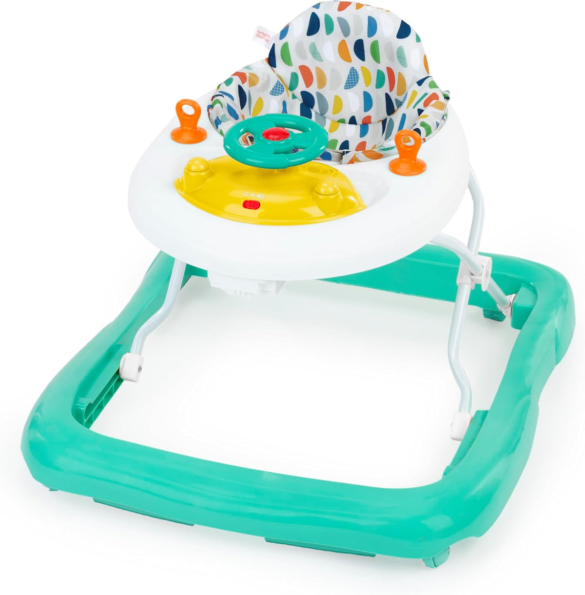 Cartoon Baby Walker for 6 Months+: Easy-Fold Frame, Space-Saving Storage, Safe Anti-Rollover Design, Adjustable Height, Fun Toy Tray, Smooth-Rolling Wheels. Aids Toddler’s First Steps, Promotes Balance & Coordination. Lightweight, Sturdy, Foldable Infant