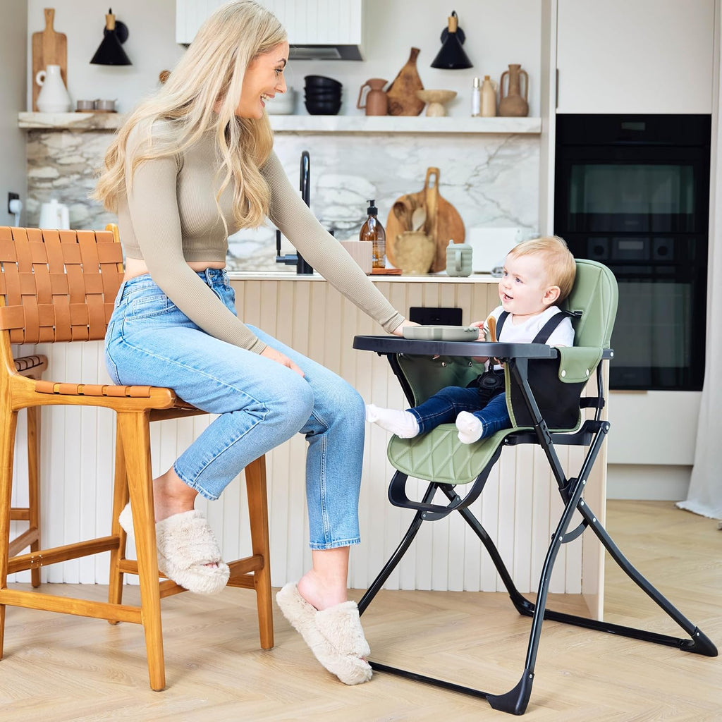 Ickle Bubba Flip Magic Fold Highchair (Sage Green)