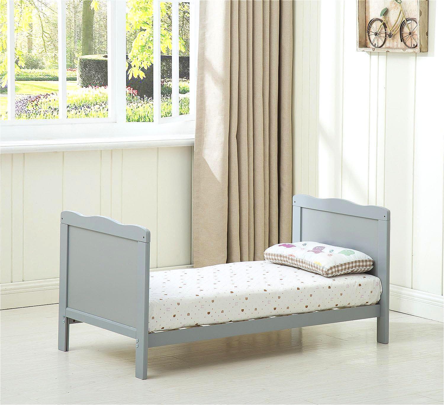 direct Direct Detachable Wooden Baby & Toddler Bed 126x66 cm Non-Toxic Eco Paint Rounded Safety Edges Space-Saving Design Sturdy Structure for Nursery Kids' Room