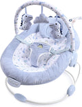 【NS】Baby Bouncer with Soothing Music & Vibration | Soft Padded Lamb Seat | Gentle Rocking for Calming & Sleep | Newborn to 6 Months [Plus A Free Gift]