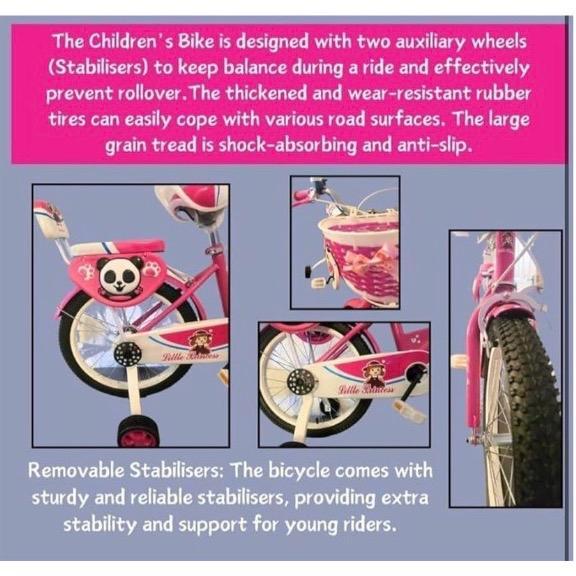 【NS】Pink Girls Bike, Bicycle, 12" 14" 16" 18" 20", Cycling, Girls Cycle, Road Bike, Child Road Bike, Adjustable Bike, Raleigh, BMX, Tourer, 2-12 Years Old, Stabilisers, New