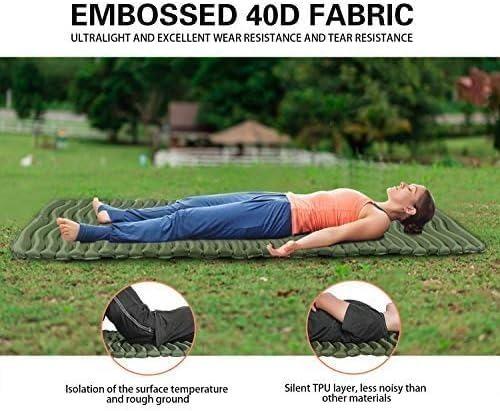 Ultralight Inflatable Sleeping Pad, Compact Portable Camping Air Mattress, Lightweight Waterproof Camping Mat for Backpacking, Hiking, Travel, Tent & Outdoor Camping