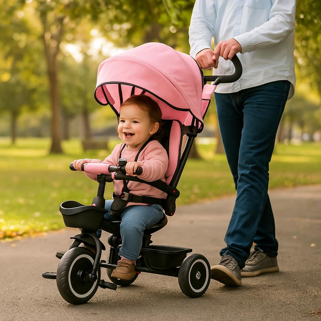 【NS】Foryourlittleone Trike V3 Tricycle Baby Push with Parent Handle Bike 9 Months to 5 Years | For-Your-Little-One Trike with Parent Handle, Multi-Functional Tricycle