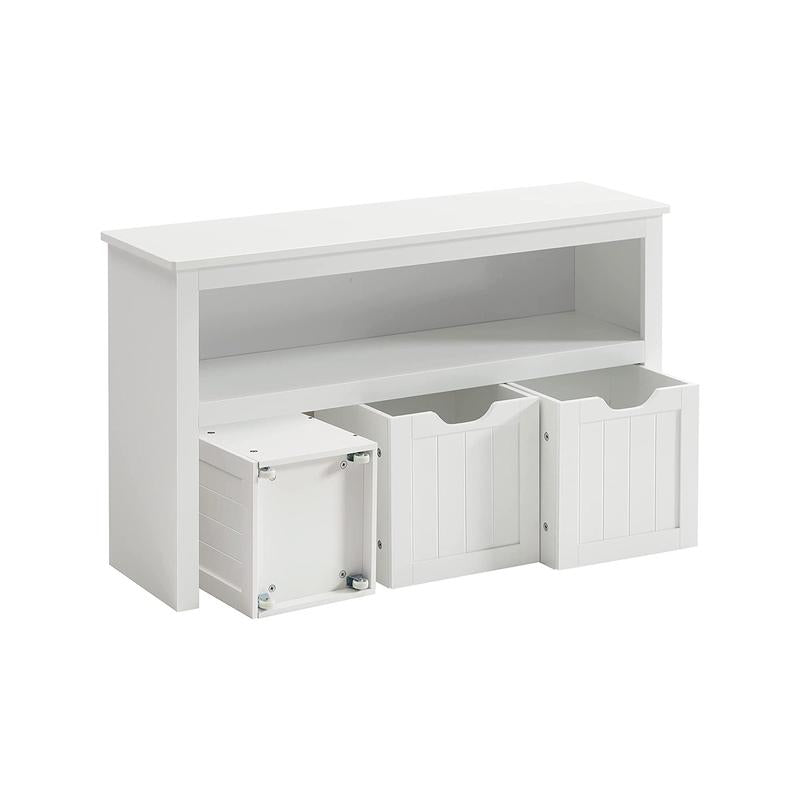 Toy Storage Organizer Multi-Functional Children Storage Cabinet & Bookcase 3 Drawers Large Capacity MDF Unit for Playroom Living Room & Children’s Room