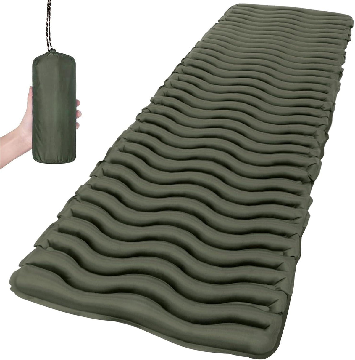 Ultralight Inflatable Sleeping Pad, Compact Portable Camping Air Mattress, Lightweight Waterproof Camping Mat for Backpacking, Hiking, Travel, Tent & Outdoor Camping