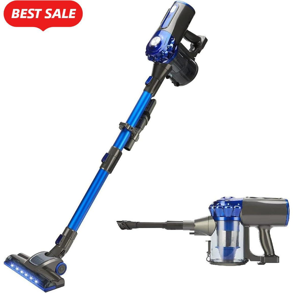 Cordless Vacuum Cleaner Upright Handheld Stick Lightweight Rechargeable Lithium Battery Good for Carpet, Pet Hair (AKV8). Plus A Complimentary Gift