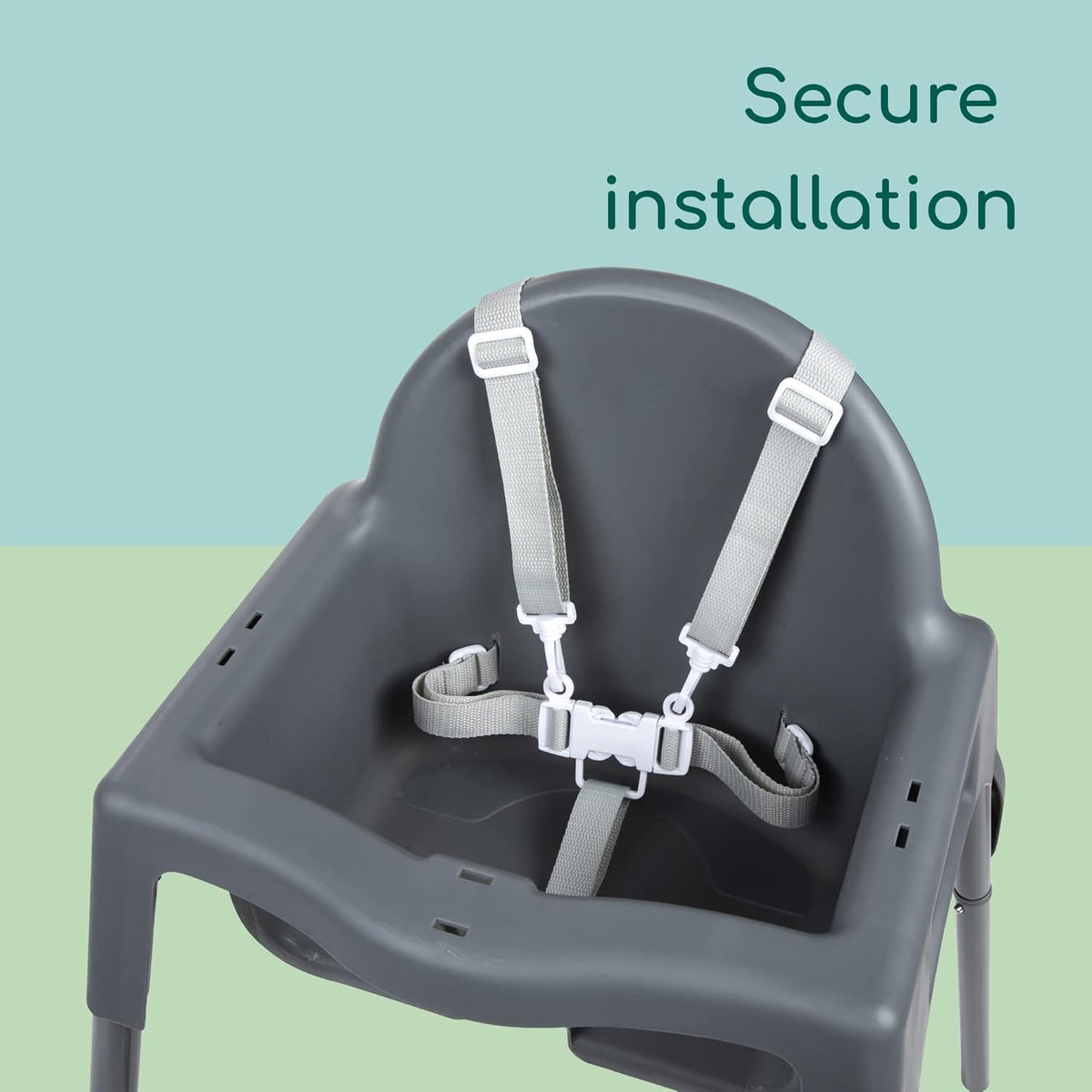 2-In-1 Adjustable Baby High Chair Converts to Baby Chair, 6 Months – 3 Years (Max. 15Kg), Lightweight (3.3Kg), Portable High Chair, Easy to Clean, 5-Point Safety Harness, Dark Grey baby  chair