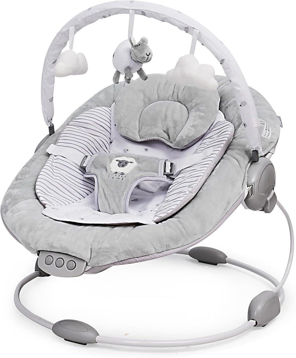【NS】Baby Bouncer with Soothing Music & Vibration | Soft Padded Lamb Seat | Gentle Rocking for Calming & Sleep | Newborn to 6 Months [Plus A Free Gift]