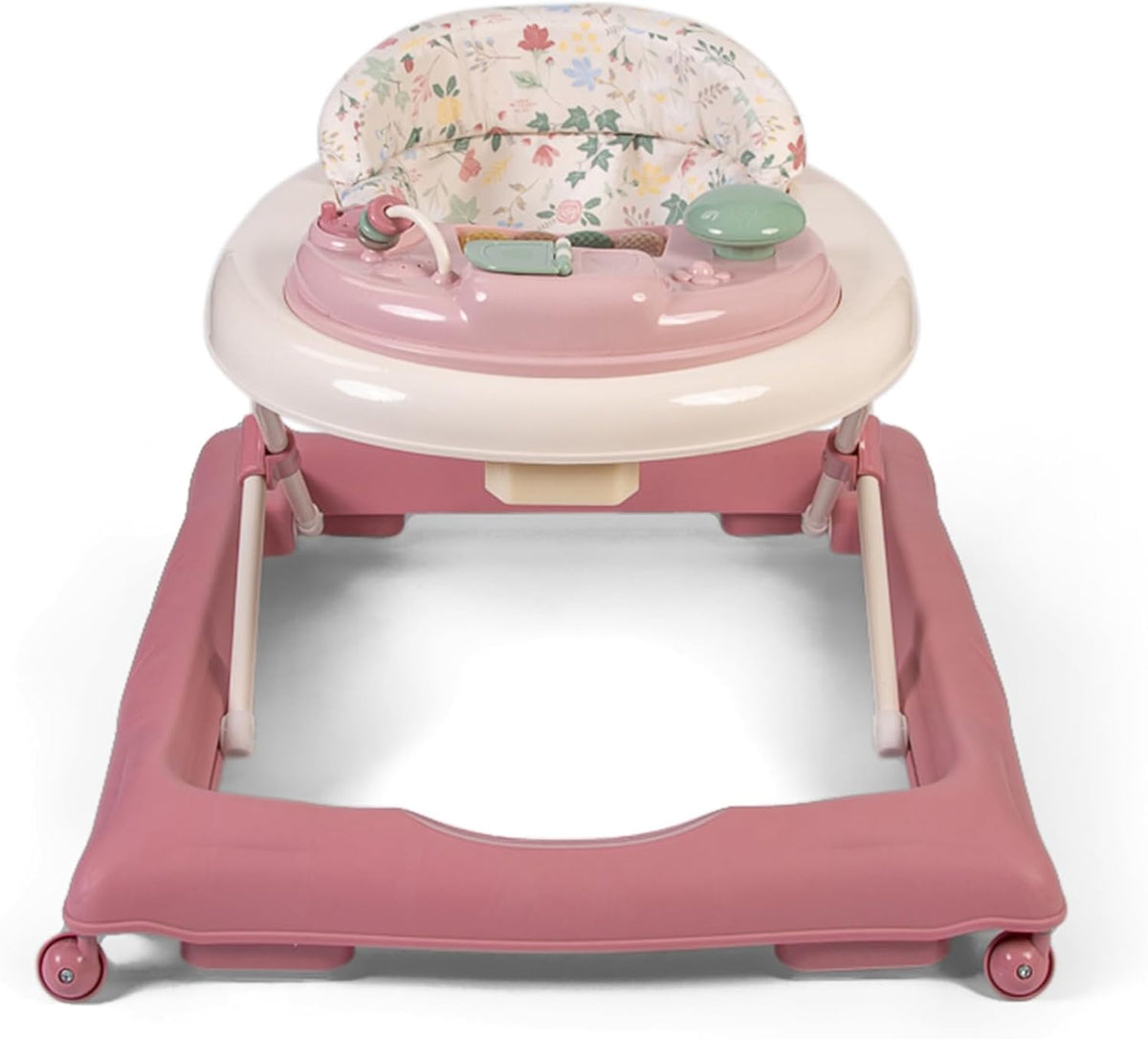 【NS】Baby Go Round Jive Electronic Baby Walker – Rose & Ivy Design: Interactive Musical Play Tray with Lights & Sounds, Adjustable Height, Safe for First Steps