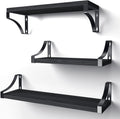 Floating Shelves Wall Mounted Shelf, Paulownia Wood Wall Shelves, Wooden Shelves for Bedroom, Bathroom, Living Room, Kitchen, Home Office, Laundry room,etc (rustic) Decor