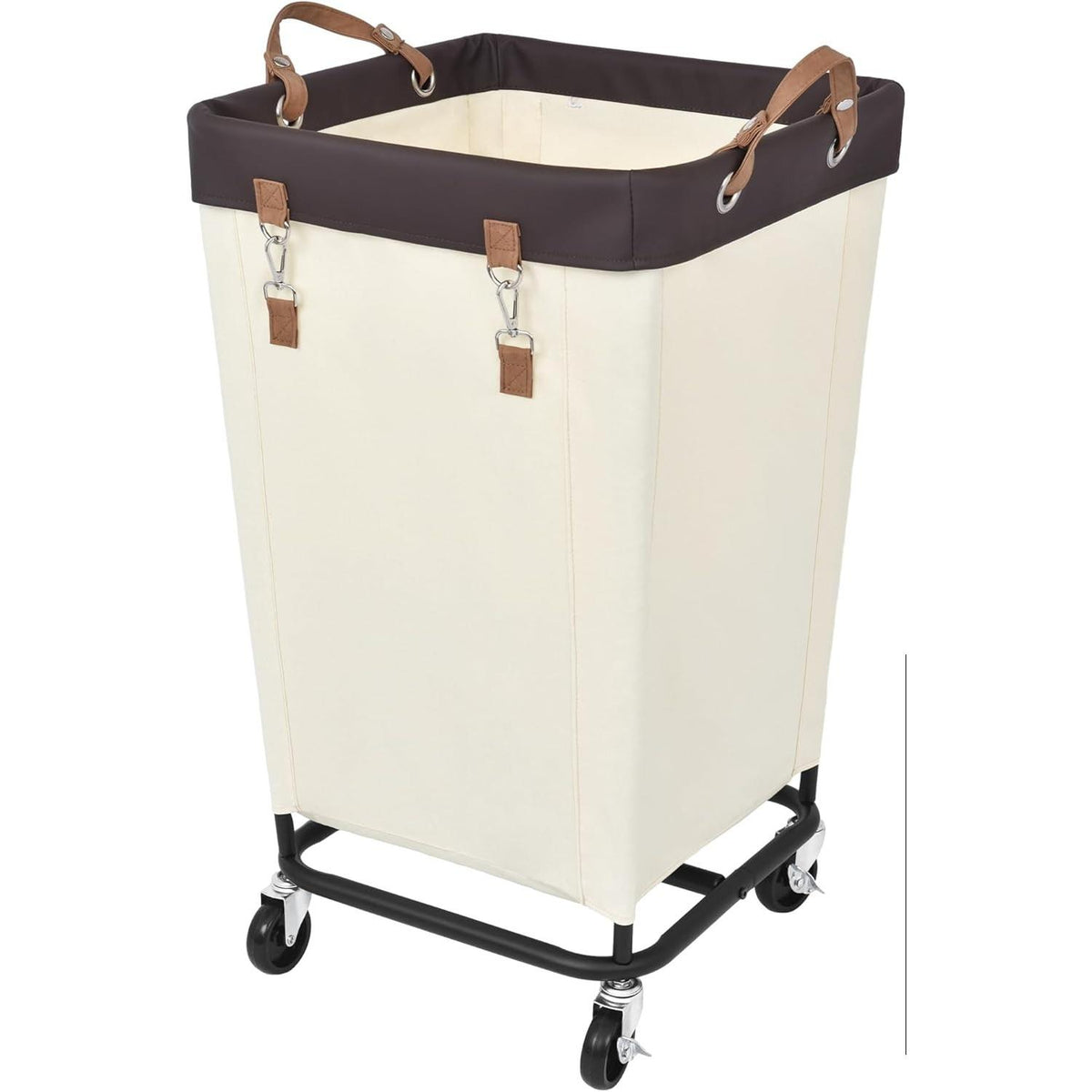 160L Rolling Laundry Hamper with Wheels, Heavy Duty Large Laundry Basket, Removable Fabric Liner Dirty Clothes Storage Cart for Home Dorm Hotel