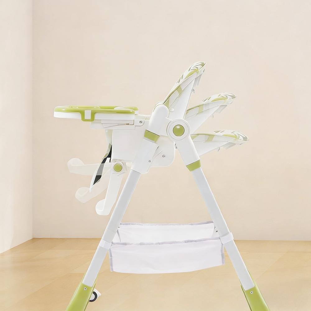 Adjustable Luxury Foldable Highchair - 5-Position Height, 3 Recline & Easy-Clean Tray | Grow-with-Me Baby Chair from 6 Months to 3 Years [Plus A Free Gift]